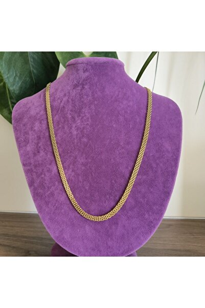 Bylin Cerrahi Çelik Hasır Örme Çelik Zincir Kolye - Uzunluğu 55 Cm-kalınlığı 5mm