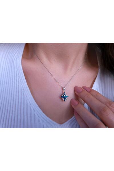 Sirius Pırlanta Pırlanta Ve London Blue Topaz Taşlı Mai Kolye