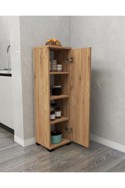 IRMAK DÜNYASI Çok Amaçlı Tek Kapaklı Mini Dolap Erzak Dolabı Banyo Dolabı