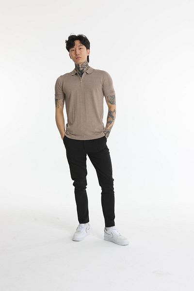The Champ Clothing Ανδρικό πλεκτό μπλουζάκι Polo Neck