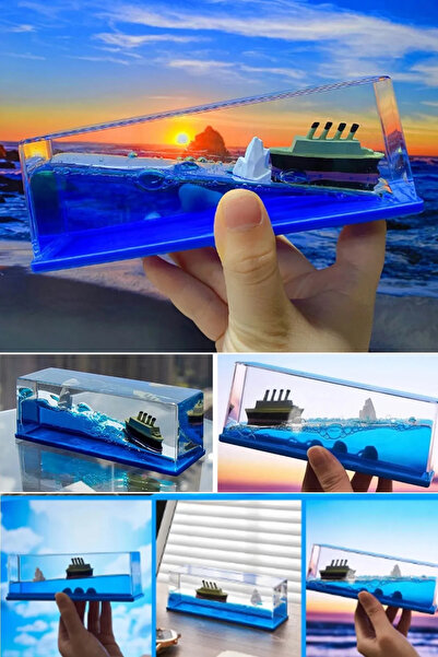 MOBEE Batmayan Aşk Gemisi Titanik Batmayan Gemi Akvaryum Hediyelik Batmayan Gemi