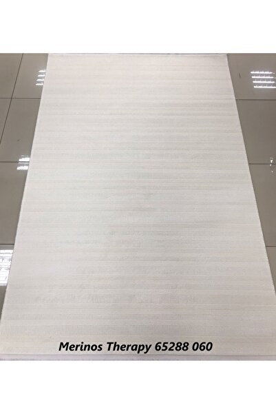Merinos Halı Therapy Serisi 65288 Beyaz Akrilik Salon Halısı Yolluk Mutfak Ha...