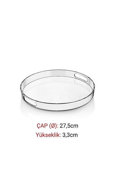 Nandy Home 2 Pieces Crystal Round Presentation Tray