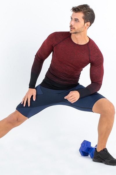 MioFit Men's Active Seamless Long Sleeve Sports T-Shirt