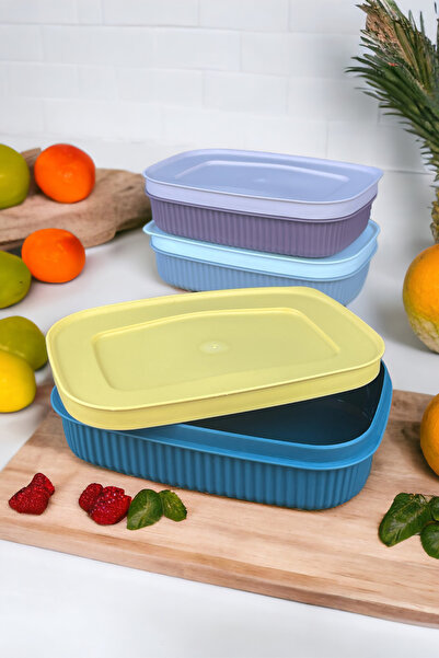 Tabu Home Shell Mini 600Ml 3 Adet Mix Renk Kahvaltı Saklama Kabı