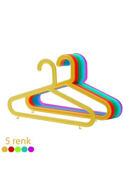 HOMİNG Homing Multicolor Kids Clothes Hangers Set 5 Colors