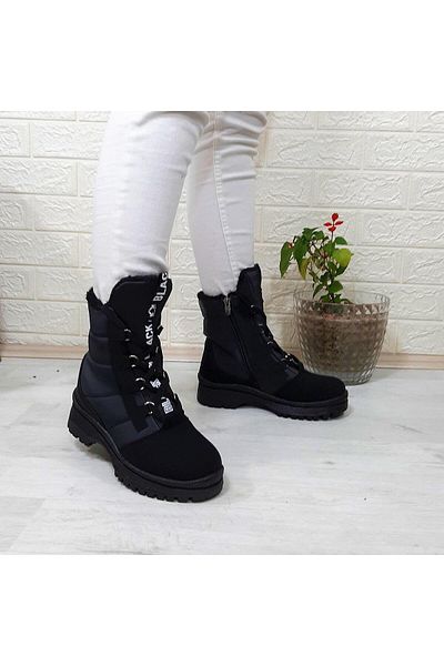 Twingo 875 Black Emerald Fur Lined Zippered Boots