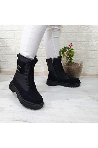 Twingo 900 Black Fur Lined Zippered Boots