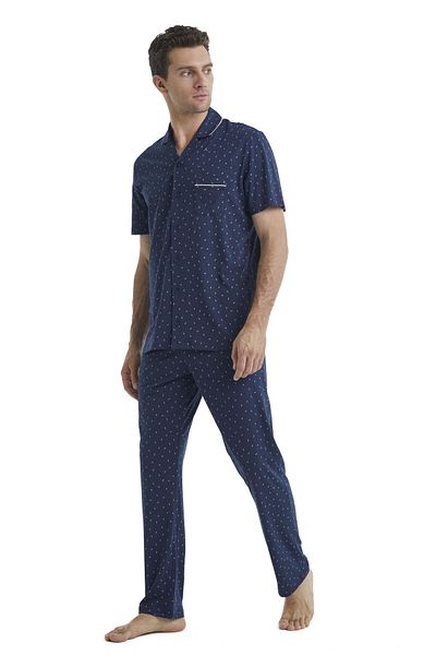 Blackspade Ανδρικό Σετ Πιτζάμα Navy Blue 40461