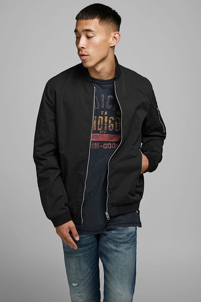 Jack & Jones Men's Zippered Bomber Jacket -12165203 - BS
