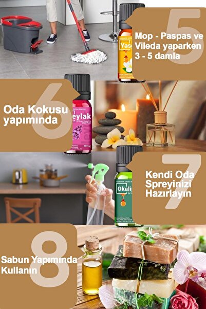 Evove Cosmetics Oda Kokusu 10’lu Set Tanışma Paketi 10x10ml Aromatik Esansiyel Yağ Serisi %100 Natural Saf & Doğal