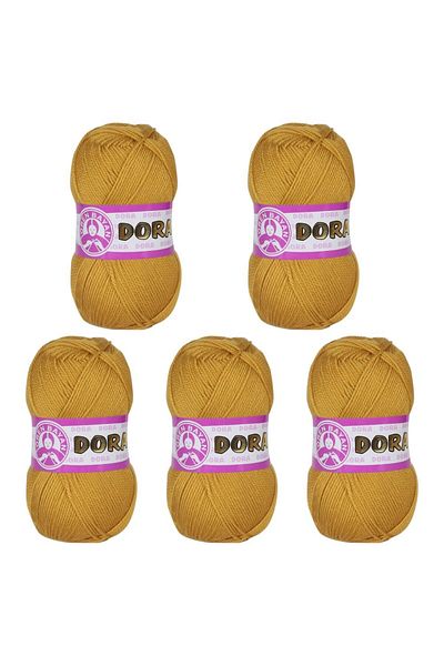 Ören Bayan Mlvx Ören Dora Hand Knitting Yarn 5 Pieces Code/Color: Gold 115 Blsm