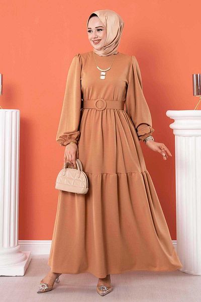 EBRUTESETTÜR MD20133 Model Belt Detailed Dress