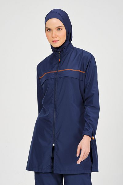 ALFASA Διακοσμητικό ραμμένο μαγιό Hijab Navy Blue (S-6XL)