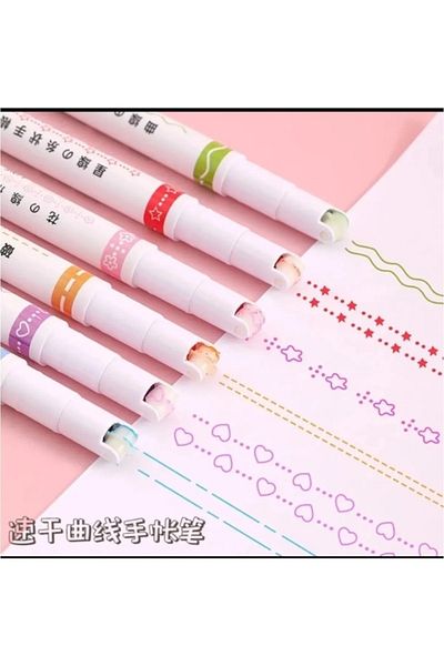 tüftürük Patterned Cylinder 6 Shape Drawing Pen