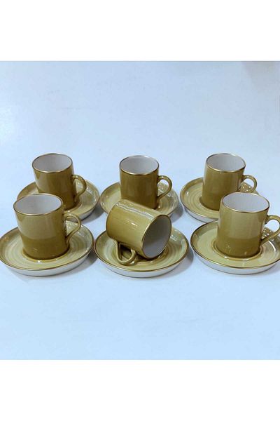 OMS Collection Colorful Chique 12 Piece Turkish Coffee Cup Set