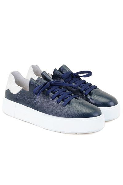 Desa Kaylin Navy Blue Women's Leather Sports Shoes