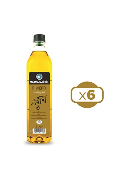 MarmaraBirlik Riviera Zeytinyağı 1 lt Pet Şişe x 6 Adet