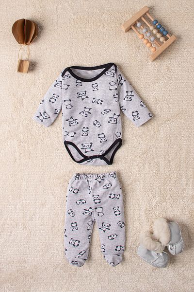 Mai Perla Panda Patterned 6-Piece 3-Piece Baby Set