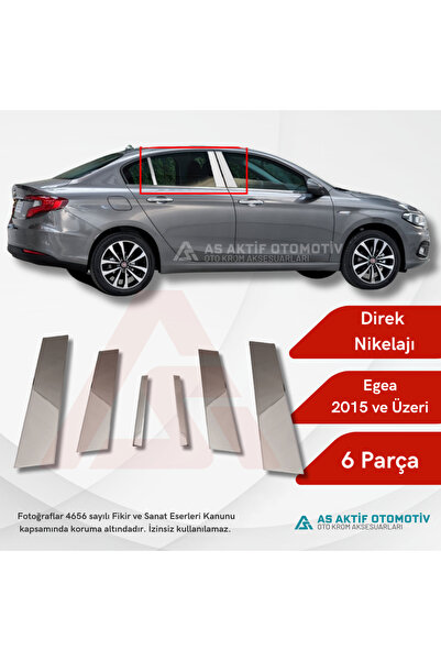 as aktif otomotiv oto krom aksesuarları Fiat Egea SB/HB/SW Direk Nikelajı 6 P...