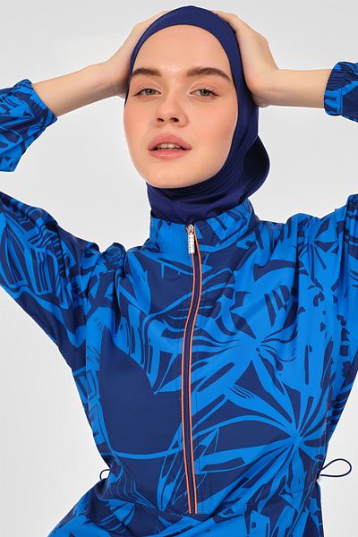 ALFASA Αθλητικό μαγιό Neon Hijab - Λεπτομέρεια με κορδόνια