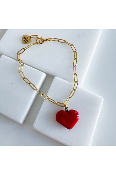 CHARMLUCKY Murano heart bracelet