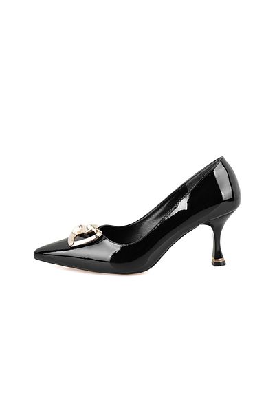 Desa Rush Black Women's Buckle Stiletto Heels