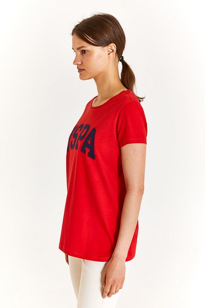 U.S. Polo Assn. Tricou de damă GEAN USPA, cu croială obișnuită, cu decolteu rotund
