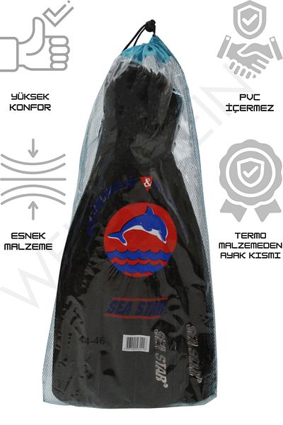 welcomein Sea Star Unisex Thermo Swimming Palette - Size 44-46, Comfortable Material