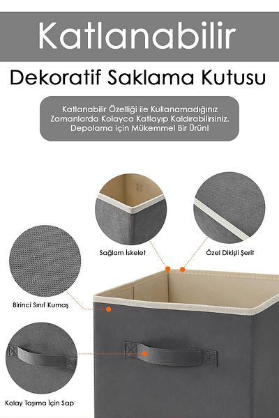 Meleni Home 3-Piece Closet Organizer, Laundry Toy Storage Box Basket Organizer 33x30x30