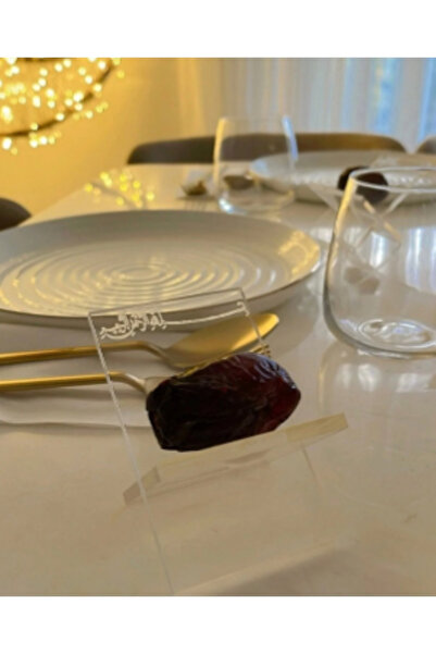 Genel Markalar MODAT Moda Tasarım Şeffaf Hurmalık 6 Adet Hurma Tabağı Ramazan Ramazan Süsü Hurma Sunum Masa Süsü