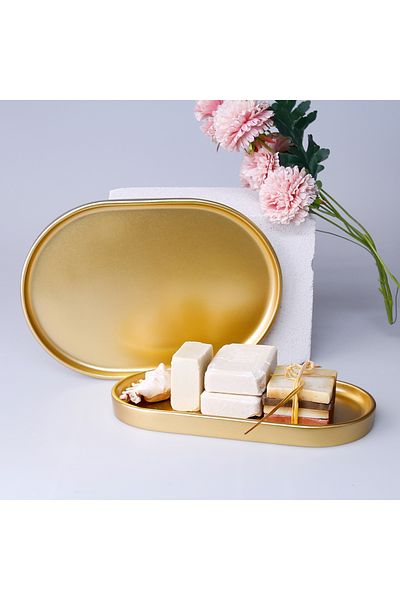 Selim Victoria Oval Tray Small Gold