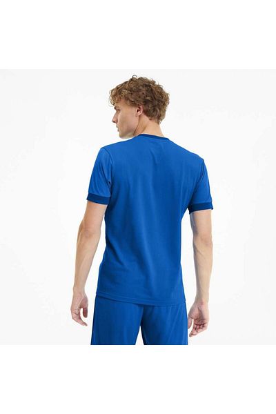 Puma Tricou albastru cu gât rotund pentru bărbați din tricou Team Goal 23