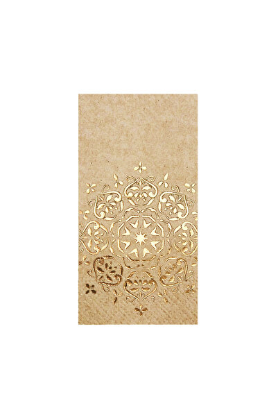 Story 33x33 سم ورقة ذهبية نمط ماندالا 16 قطعة 1/8 أضعاف منديل ورقي ملون كرافت