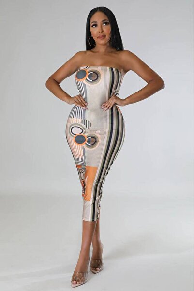 hipnoz butik Γυναικείο φόρεμα μίντι μήκους