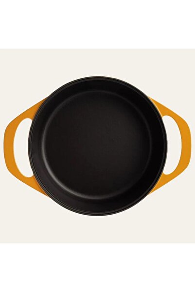 Sürel Potart 28 Cm Yuvarlak Döküm Tencere Parlak Sarı