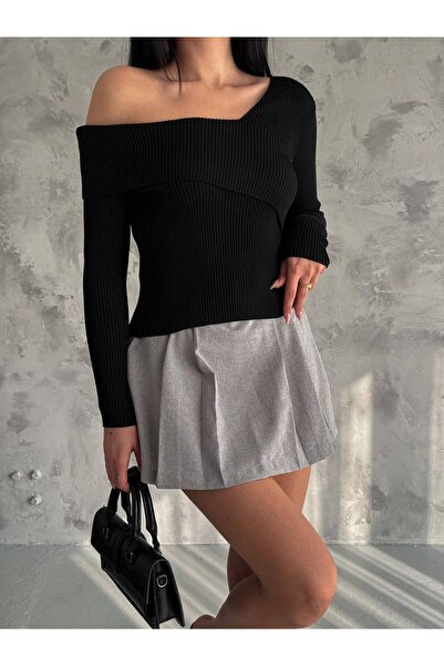 Noa Noa Bluză din tricot cu guler Madonna cu nervuri