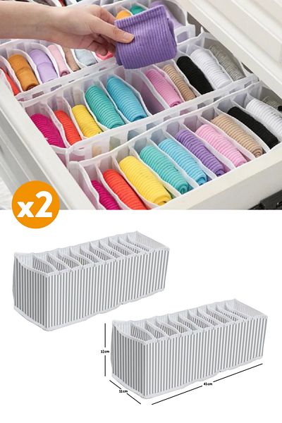 ESTİ 2 Pieces Small 11 X 41 X 12 Drawer Accordion Organizer