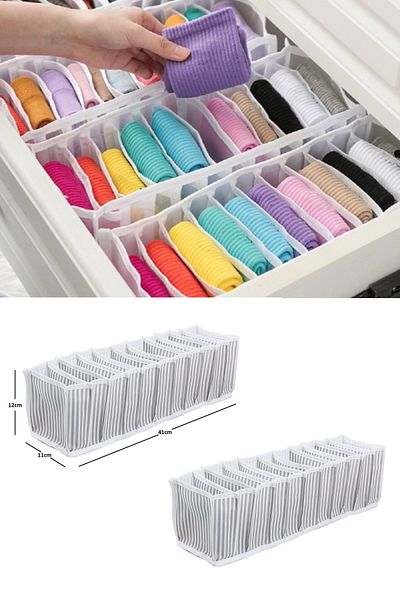 ESTİ 2 Pieces Small 11 X 41 X 12 Drawer Accordion Organizer