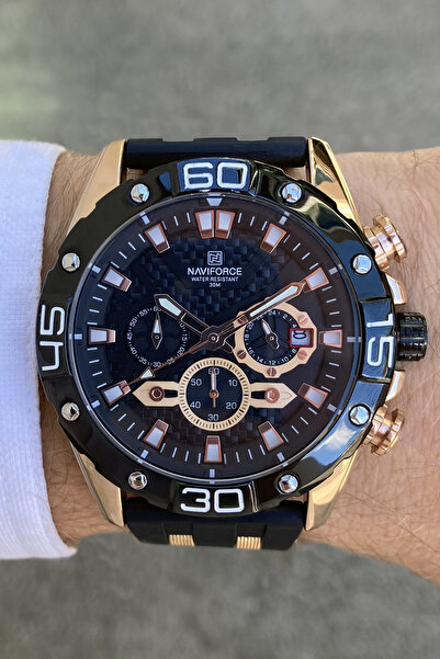 Naviforce ساعة يد رياضية أنيقة للرجال من NAVIFORCE مع مقياس كرونومتر نشط
