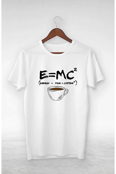 PERISENSE تي شيرت كبير الحجم مطبوع عليه قهوة E MC للرجال والنساء للجنسين