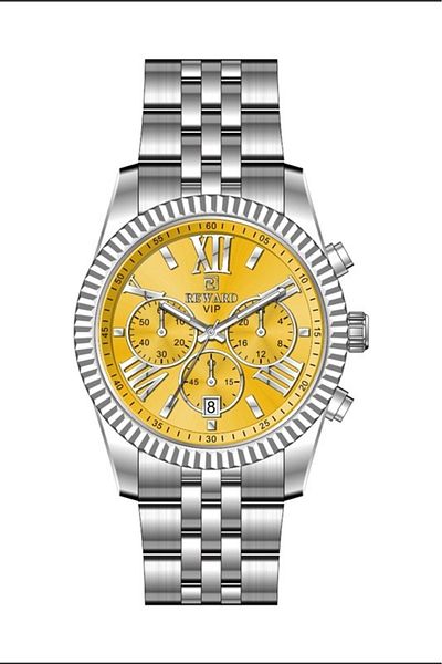 Reward Steel Case Men's Wristwatch Functional 1998