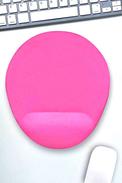 Boldy Mouse Pad with Wrist Support Non-Slip Mouse Pad Pink Mouse Pad Oval Mouse Pad Mousepad