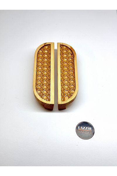lazzir handle مقبض خزانة خشبي (قطعتين) ومقبض درج - متوافق مع 96-128 مم