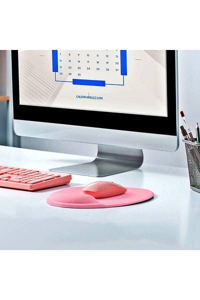 Boldy Mouse Pad with Wrist Support Non-Slip Mouse Pad Mouse Pad Red Mouse Pad Oval Mouse Pad Mousepad