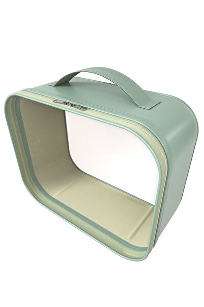 Ankaflex Transparent Personal Care Vegan Leather Makeup Bag Transparent Skin Care Carrying Bag