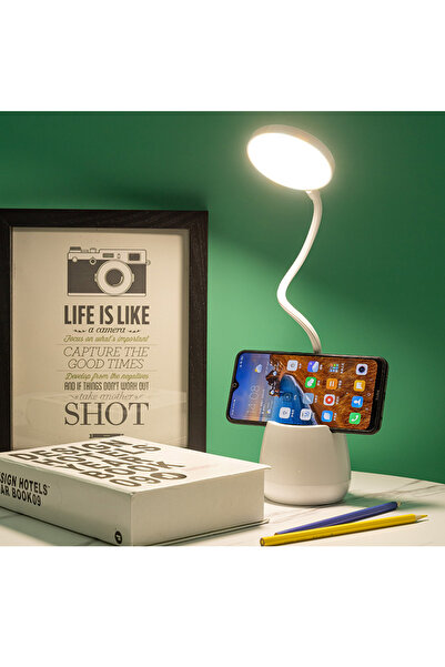 Protonust 3 Renk Şarjlı 24 Led Çalışma Okuma Işığı Kademeli Masa Lambası Ayarlanabilir Renk Tonu Ve Parlaklık