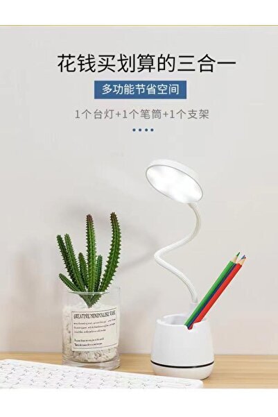 Protonust 3 Renk Şarjlı 24 Led Çalışma Okuma Işığı Kademeli Masa Lambası Ayarlanabilir Renk Tonu Ve Parlaklık