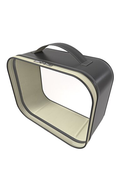 Ankaflex Transparent Personal Care Vegan Leather Makeup Bag Transparent Skin Care Carrying Bag