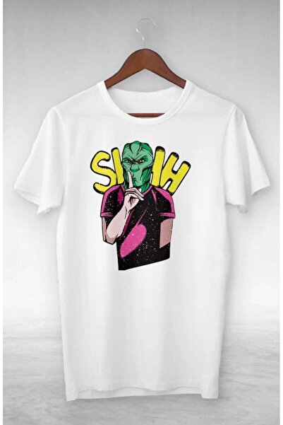 PERISENSE Unisex Women Men Silence Sign Design Printed Oversize T-shirt